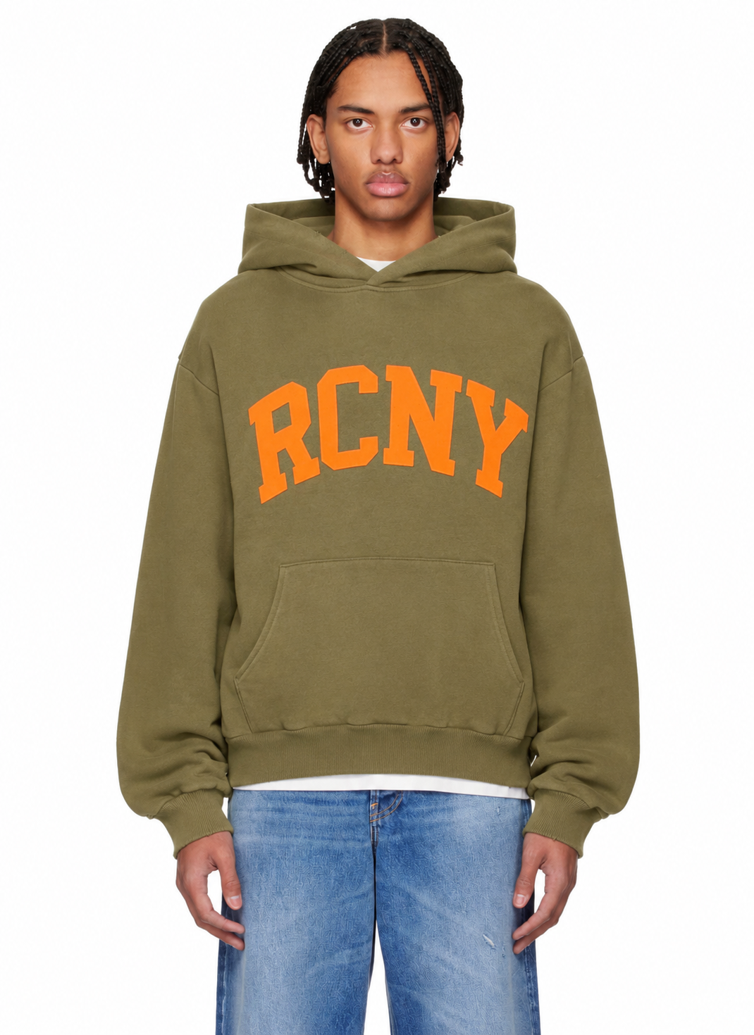 “RCNY” OLIVE HOODIE (Oversized Fit)
