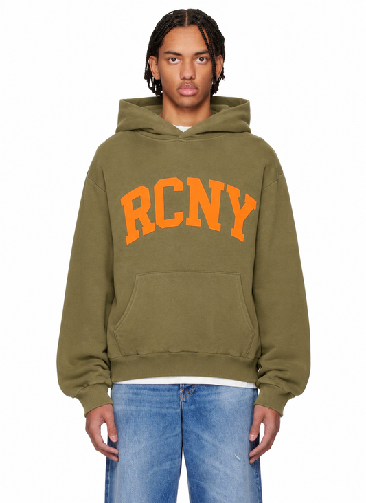 “RCNY” OLIVE HOODIE (Oversized Fit)