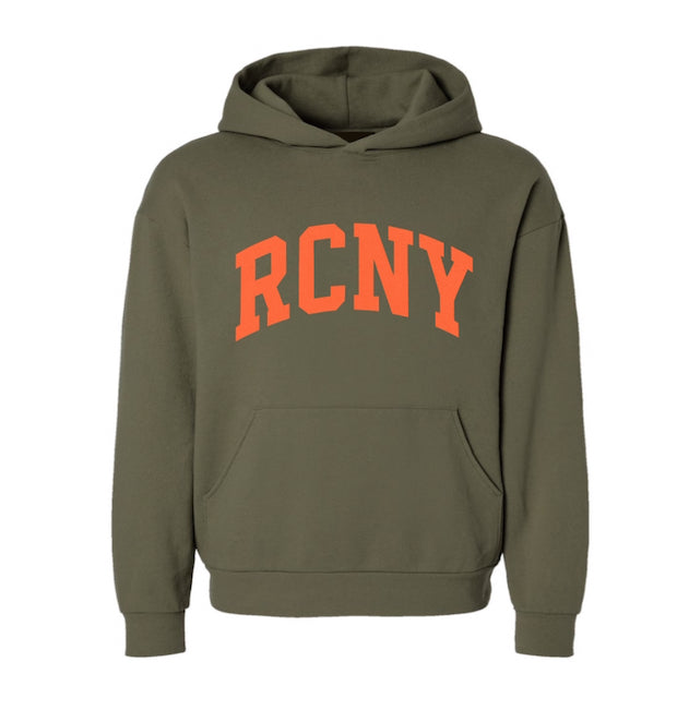 “RCNY” OLIVE HOODIE (Oversized Fit)