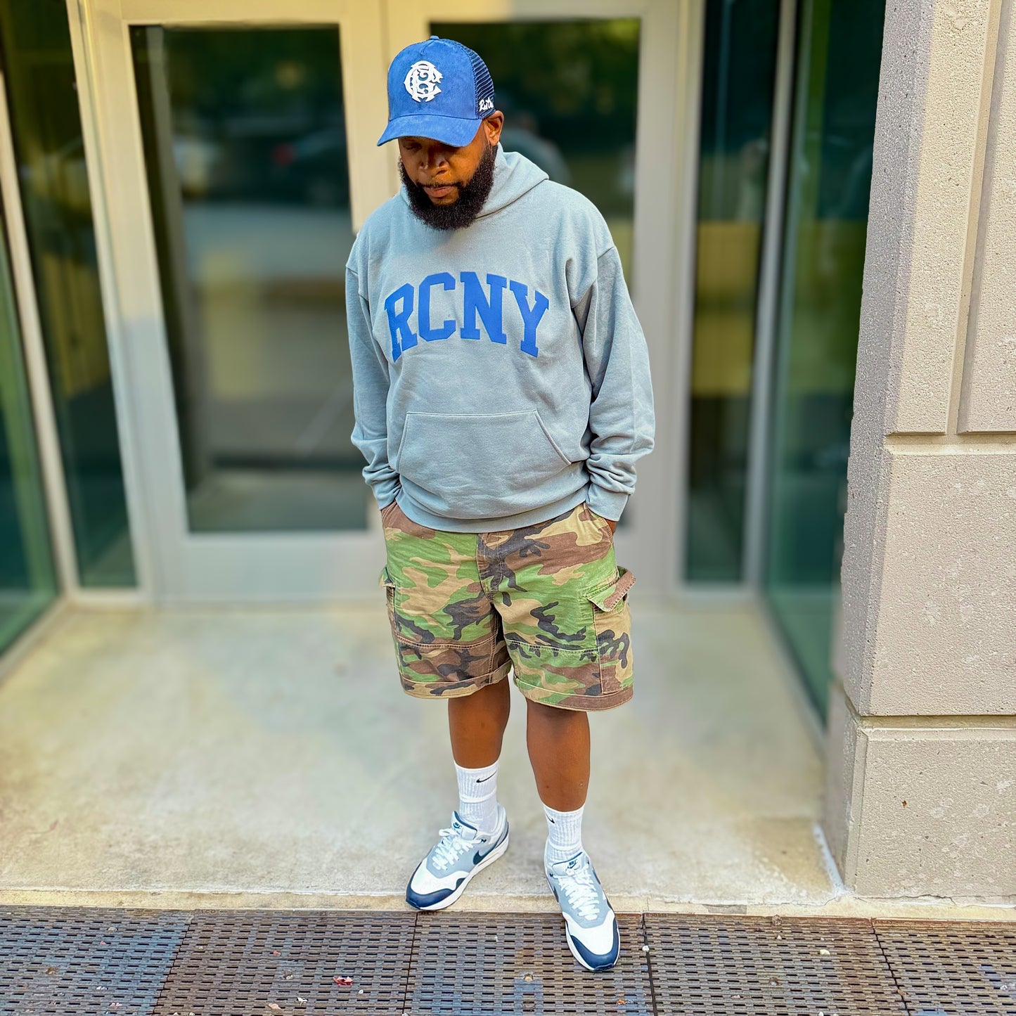 “RCNY” MAGIC BLUE HOODIE (Oversized Fit)