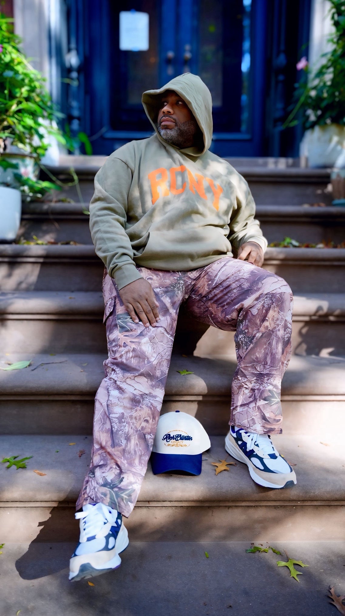 “RCNY” OLIVE HOODIE (Oversized Fit)